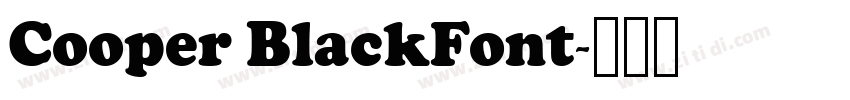 Cooper BlackFont字体转换